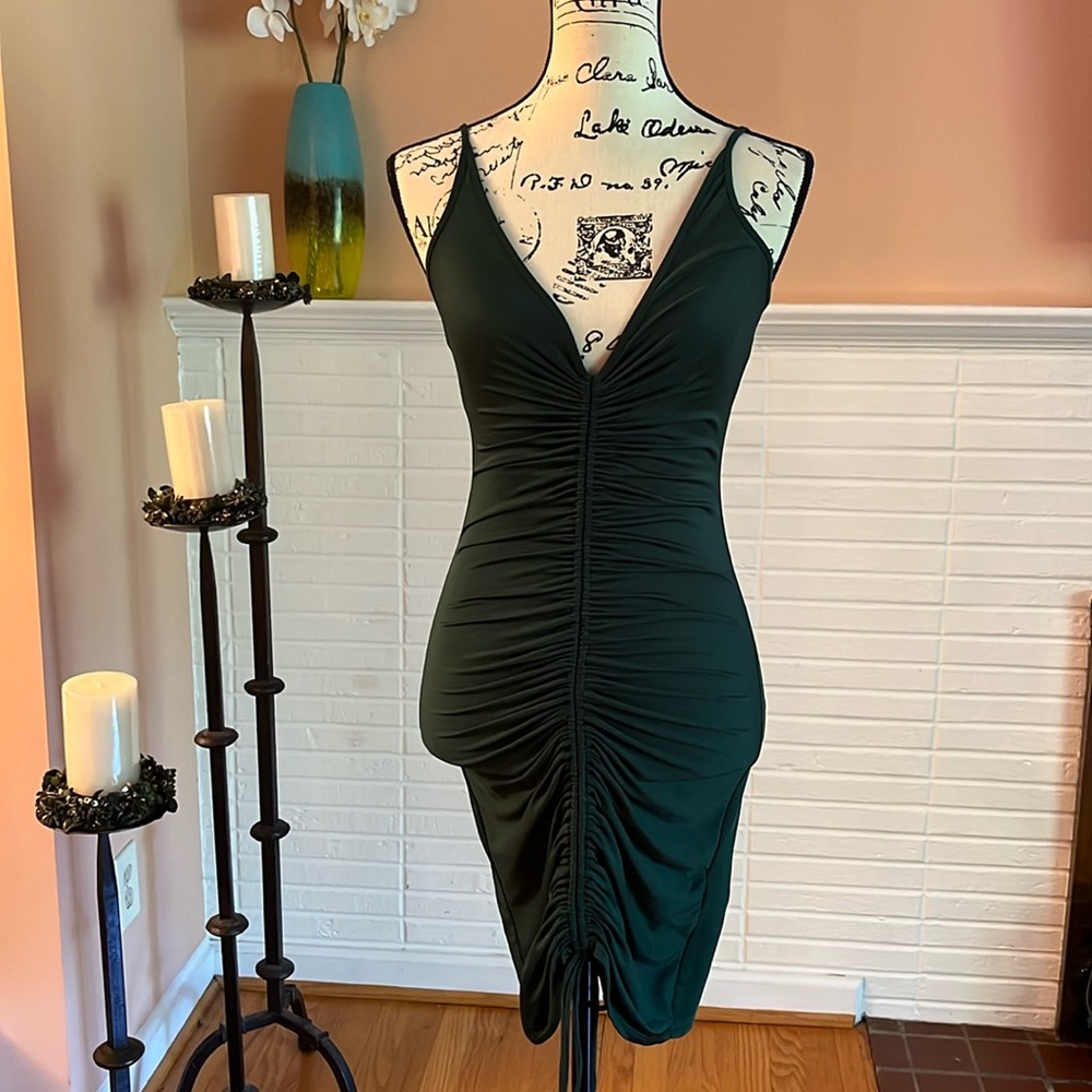 Fashion Nova Ruched Sleeveless  Dress